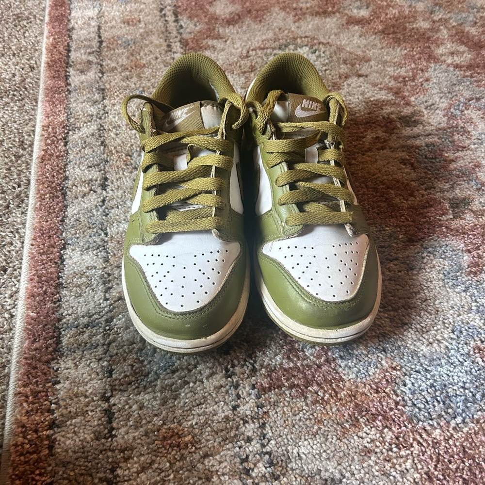 Nike Kids Olive and White Sneakers